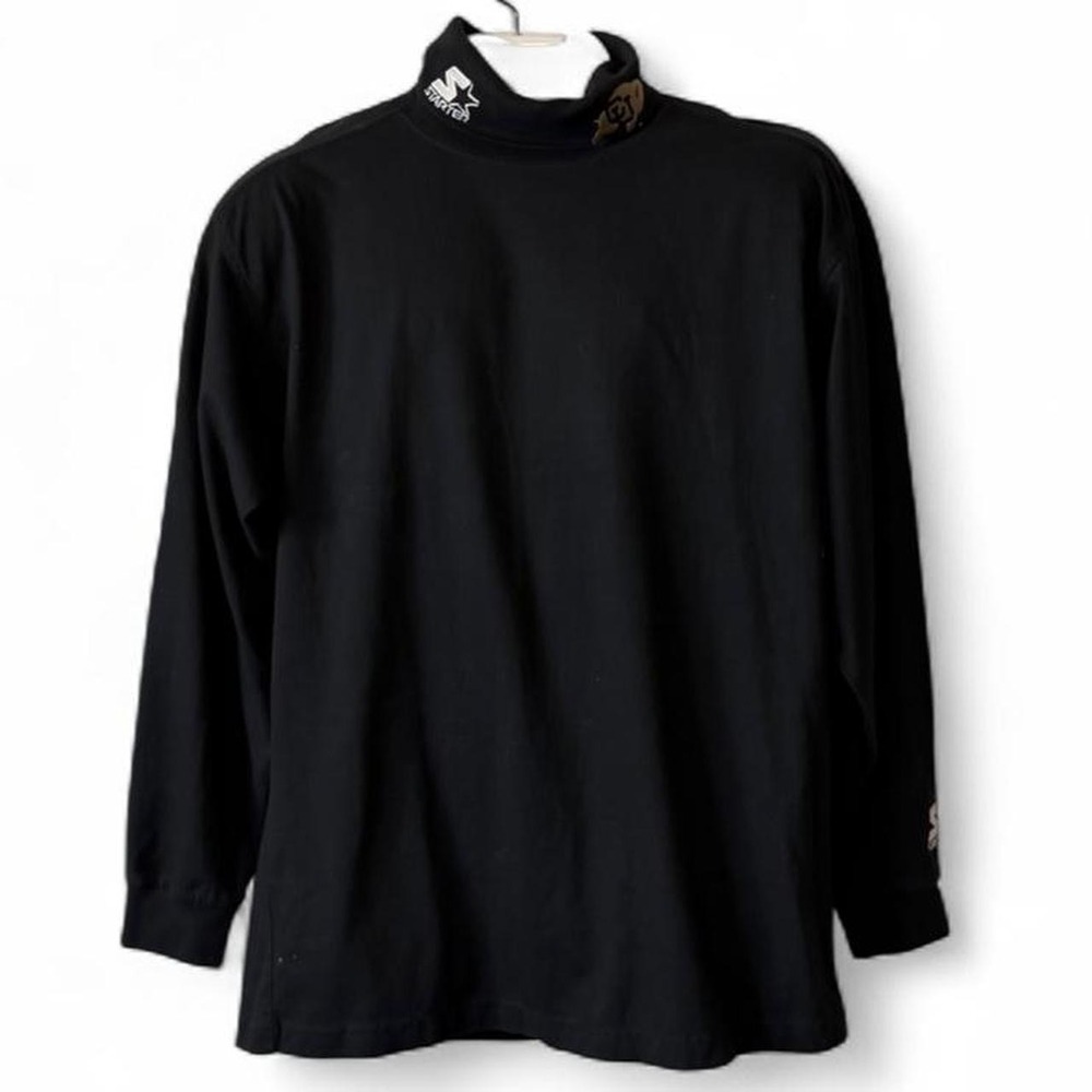 Vintage 90s Starter Colorado Buffaloes Black Turtleneck, Men's Size M